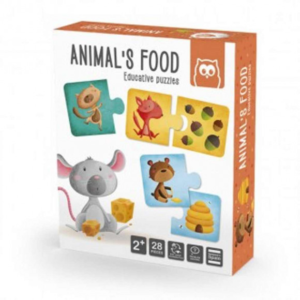 Eurekakids Montessori Puzzle - állatok eledele