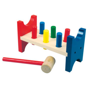 Bino Fa kalapácsos készségfejlesztő játék – színes