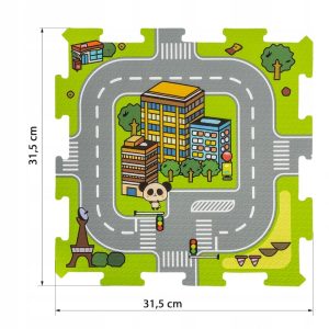 Smily Play habszivacs játszószőnyeg és puzzle – Utca