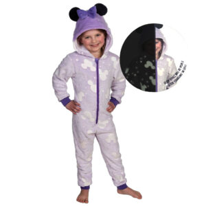 Disney Minnie Purple sötétben világító gyerek hosszú pizsama, overál 7 – 8 év / 122 – 128 cm