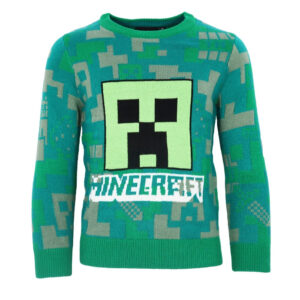 Minecraft Green gyerek kötött pulóver 12 év / 152 cm
